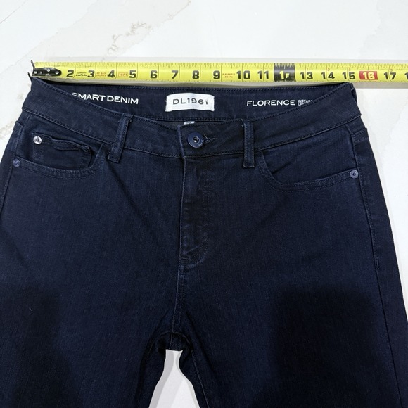 DL1961 Jeans Womens 29 Blue Dark Wash Florence Instasculpt Cropped Stretch - Picture 13 of 16